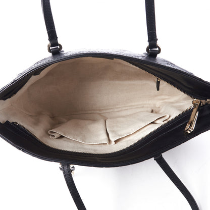 Gucci Guccissima Small Bree Zippered Tote Black 8 of 8