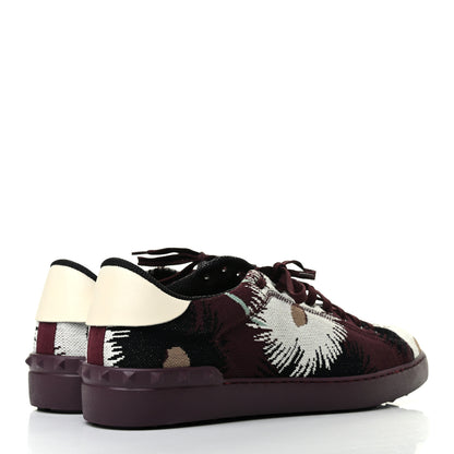 Valentino Garavani Fabric Knit Mens Rockstud Sneakers 43 Burgundy 4 of 7