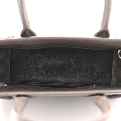 Saint Laurent Calfskin Crocodile Embossed Nano Sac De Jour Fog 5 of 23