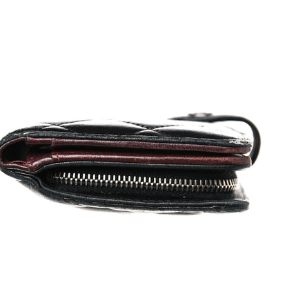 Chanel Lambskin Quilted Zipped Pocket Wallet Black 14 of 20