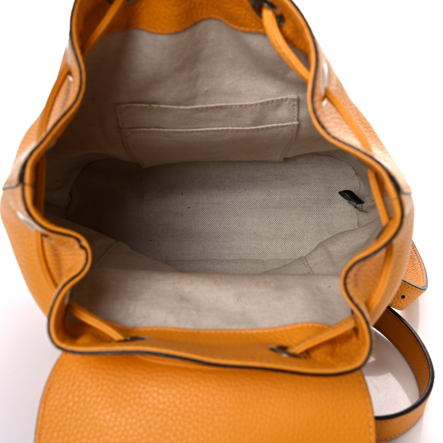 Calfskin Bamboo Small Backpack Yellow