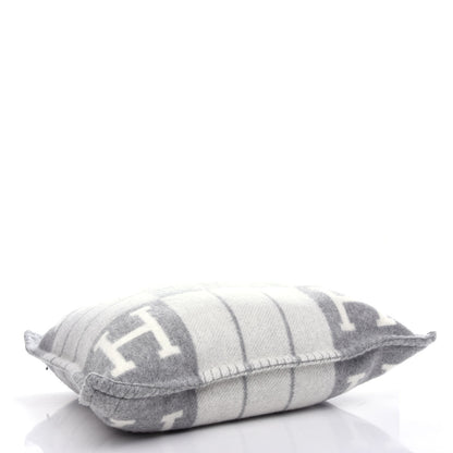 Hermes Wool Cashmere Avalon III Pillow PM Ecru Gris Clair 3 of 5