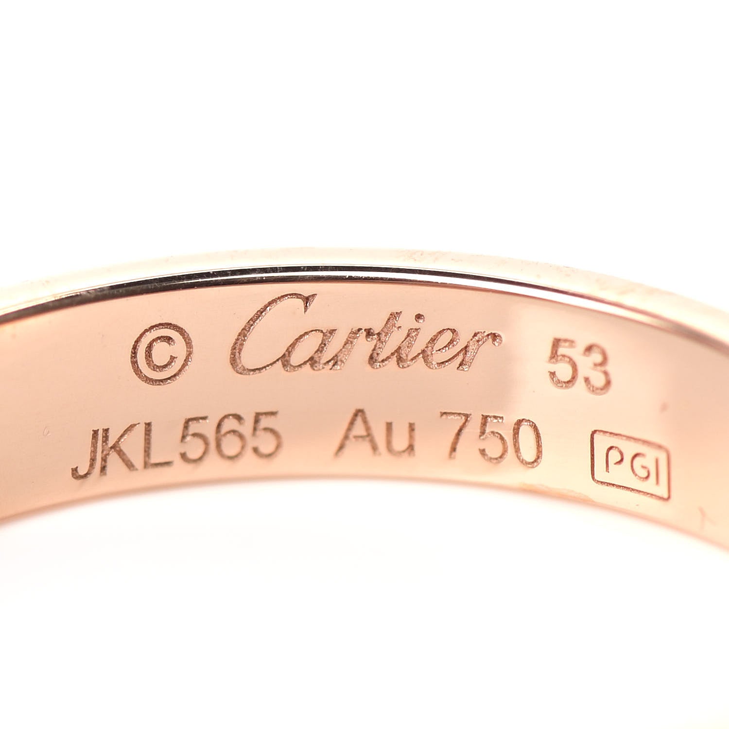 Cartier 18K Pink Gold 3.5mm LOVE Wedding Band Ring 53 6.5 4 of 5