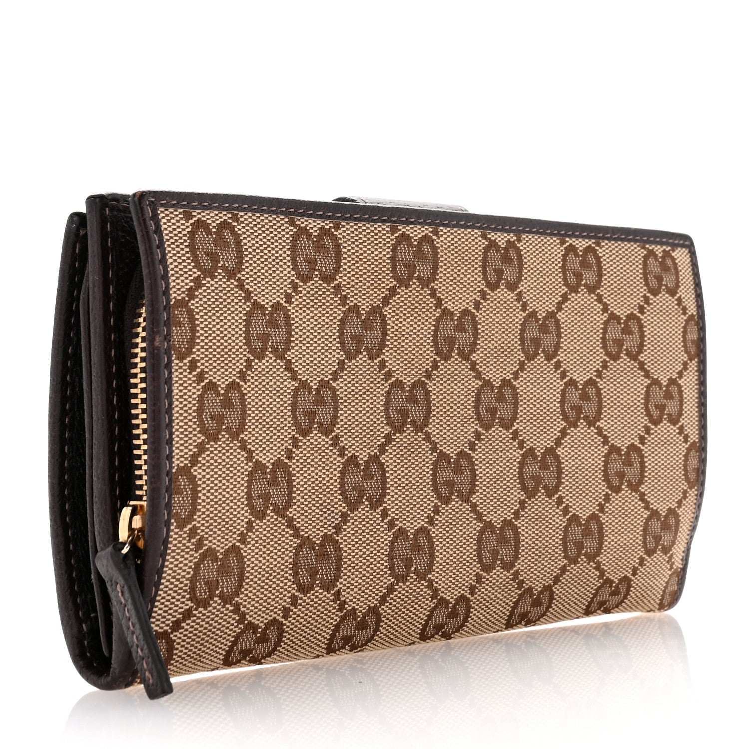 Gucci Monogram Abbey Continental Wallet Dark Brown 3 of 7