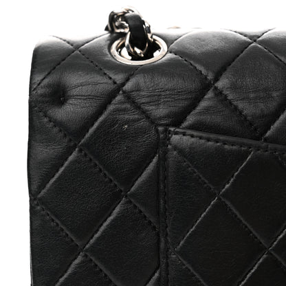 Chanel Lambskin Quilted Medium Double Flap Black 17 of 18