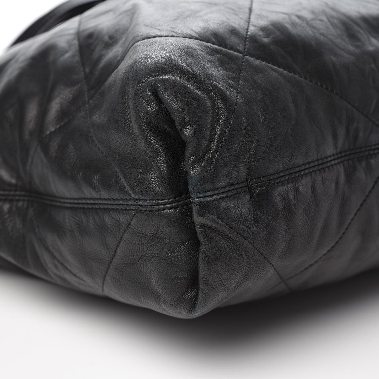 Lambskin Quilted Amalia Cabas Tote Black