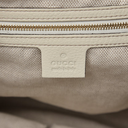 Gucci Pebbled Calfskin Medium Soho Chain Shoulder Bag Off White 6 of 7