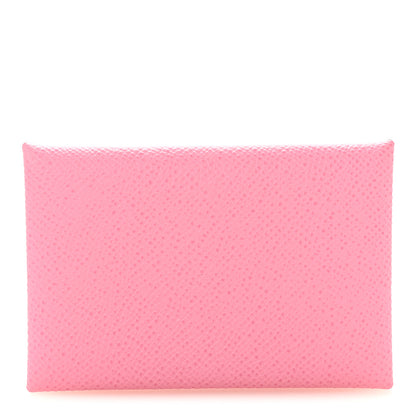 Hermes Epsom Calvi Card Case 5P Pink 1 of 8