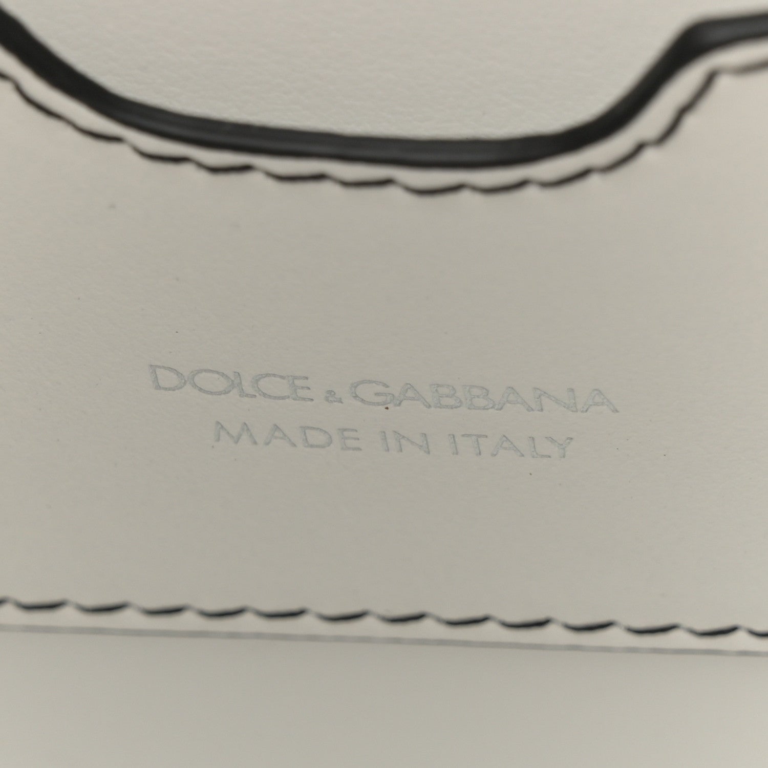 Dolce & Gabbana Calfskin DG Graffiti Print Chain Shoulder Bag White Black 6 of 10