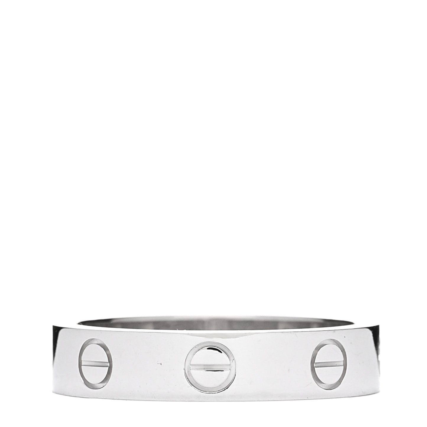 18K White Gold Diamond 4mm LOVE Wedding Band Ring 51 5.75