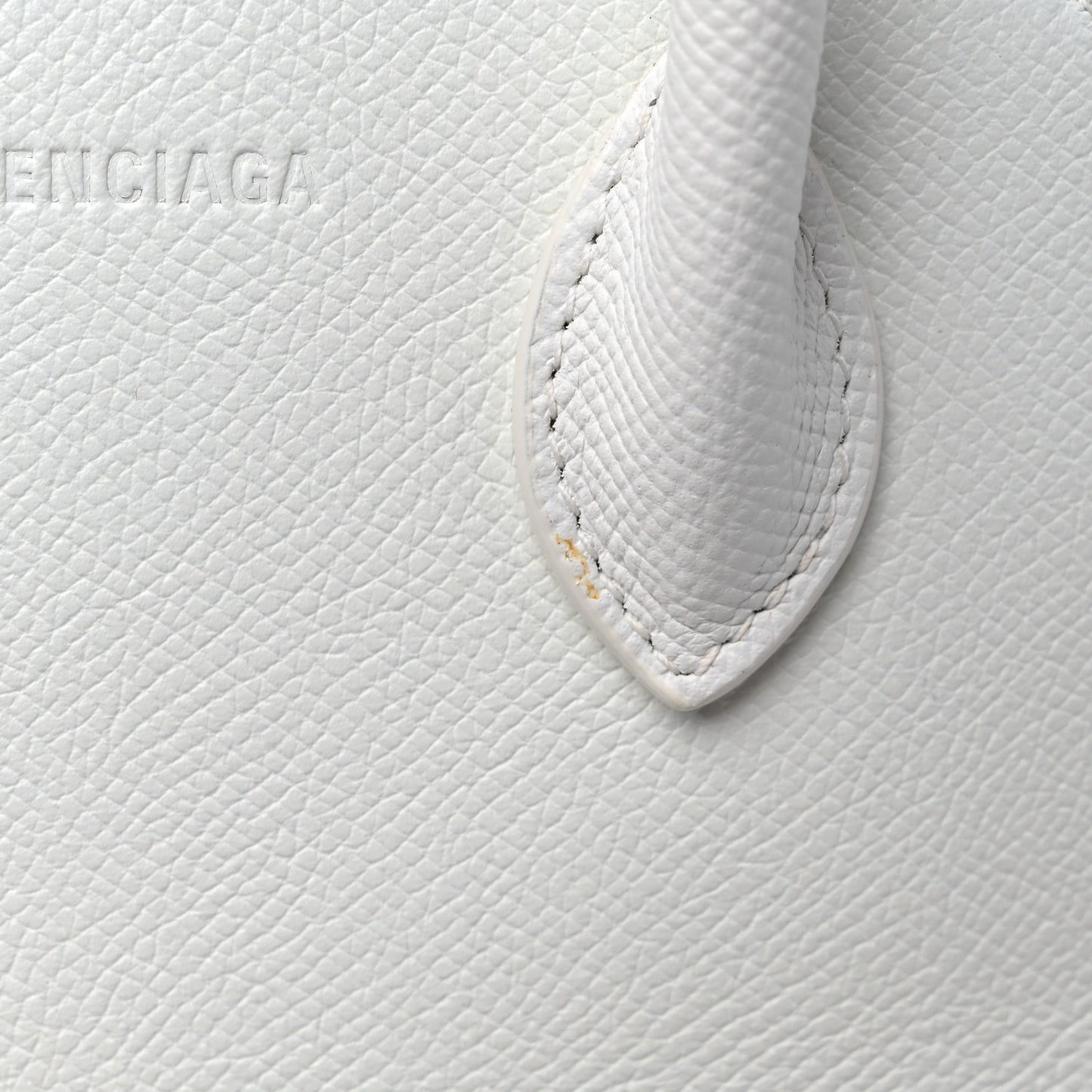 Grained Calfskin XXS Ville Top Handle Bag White Black