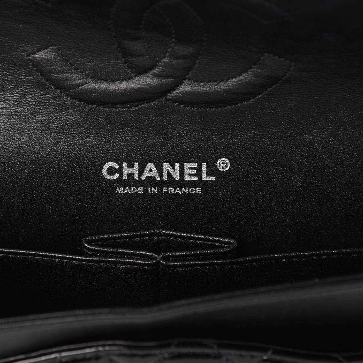 Chanel Distressed Patent Quilted Medium Double Flap Black 6 of 10