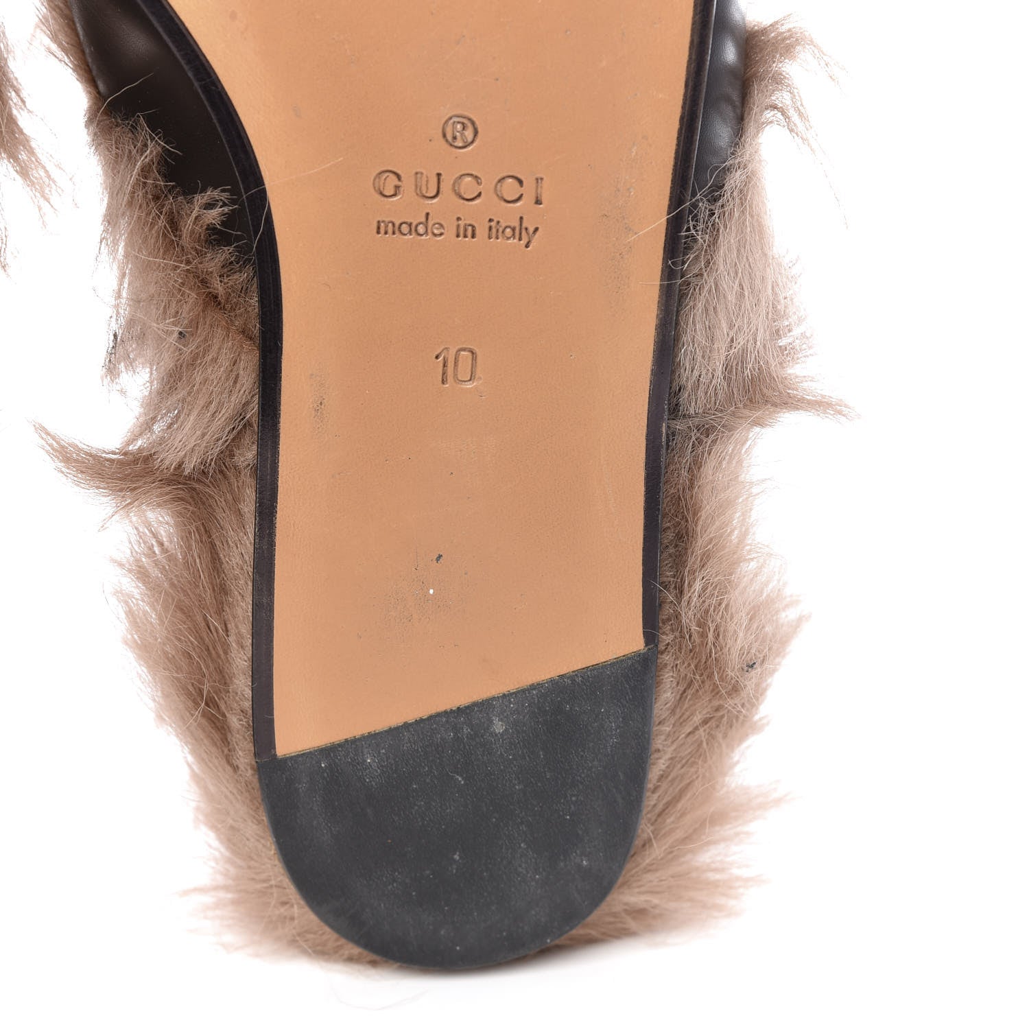 Gucci Calfskin Fur Mens Princetown Slippers 10 Black 15 of 15