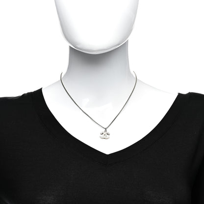 Chanel Crystal CC Necklace Silver 2 of 4