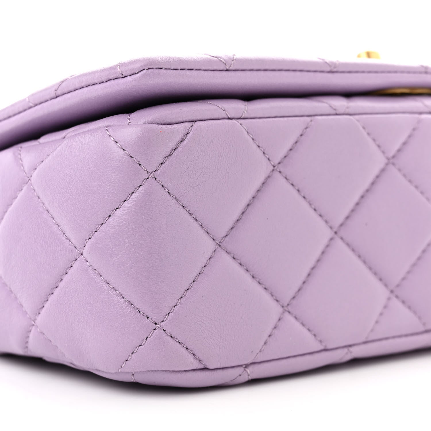 Chanel Lambskin Quilted Braided CC Flap Lilac 9 of 10