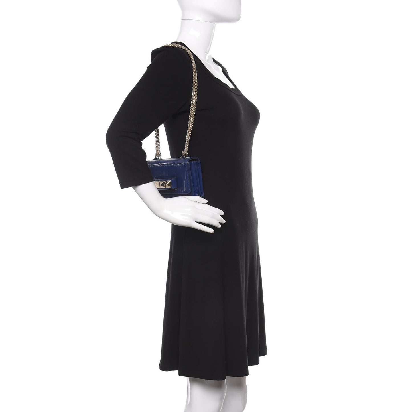 Patent Mini Va Va Voom Shoulder Bag Blue China