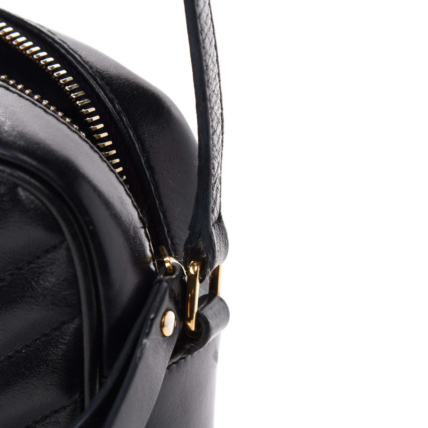 Saint Laurent Calfskin Matelasse Monogram Lou Camera Bag Black 8 of 12