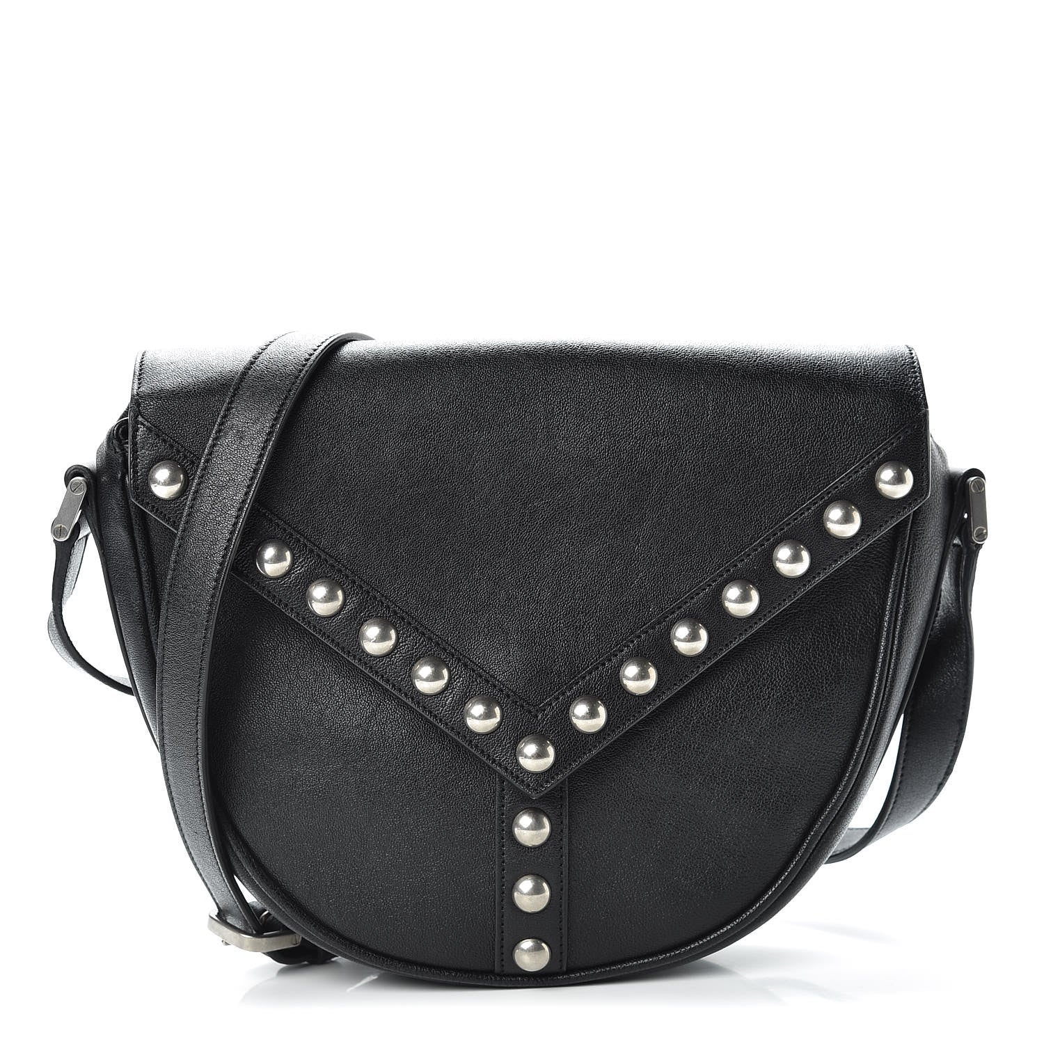 Saint Laurent Calfskin Y Studs Crossbody Bag Black 1 of 15