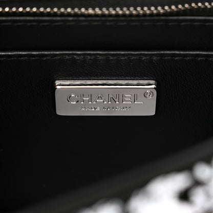 Chanel Sequin Houndstooth Small Flap Black White 6 of 11