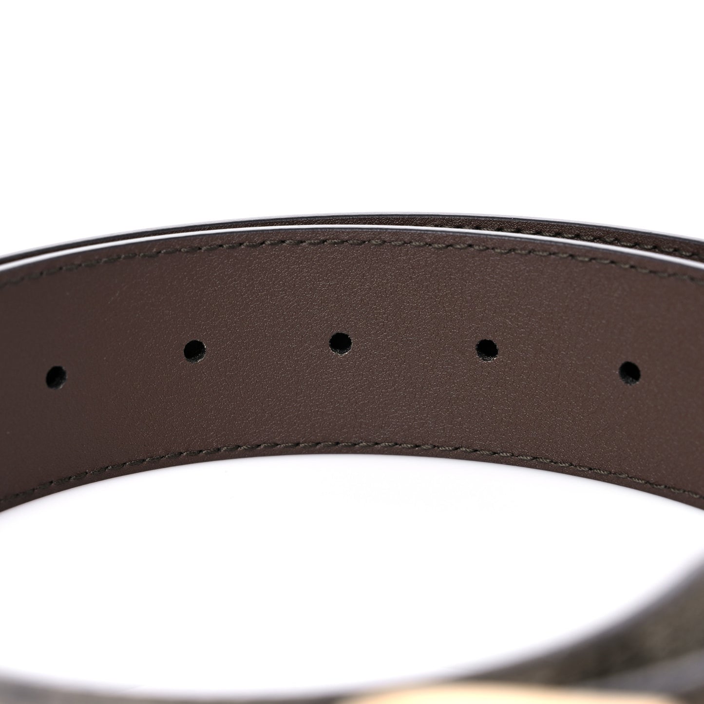 X BALENCIAGA BB Supreme Monogram 40mm Belt 95 38 Beige Ebony Dark Brown