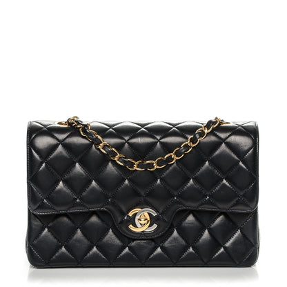 Chanel Lambskin Small Double Flap Navy 1 of 8