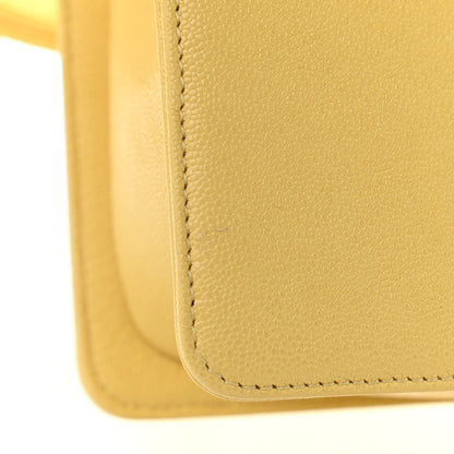 Chanel Caviar Chevron Quilted Medium Boy Flap Yellow 9 of 9