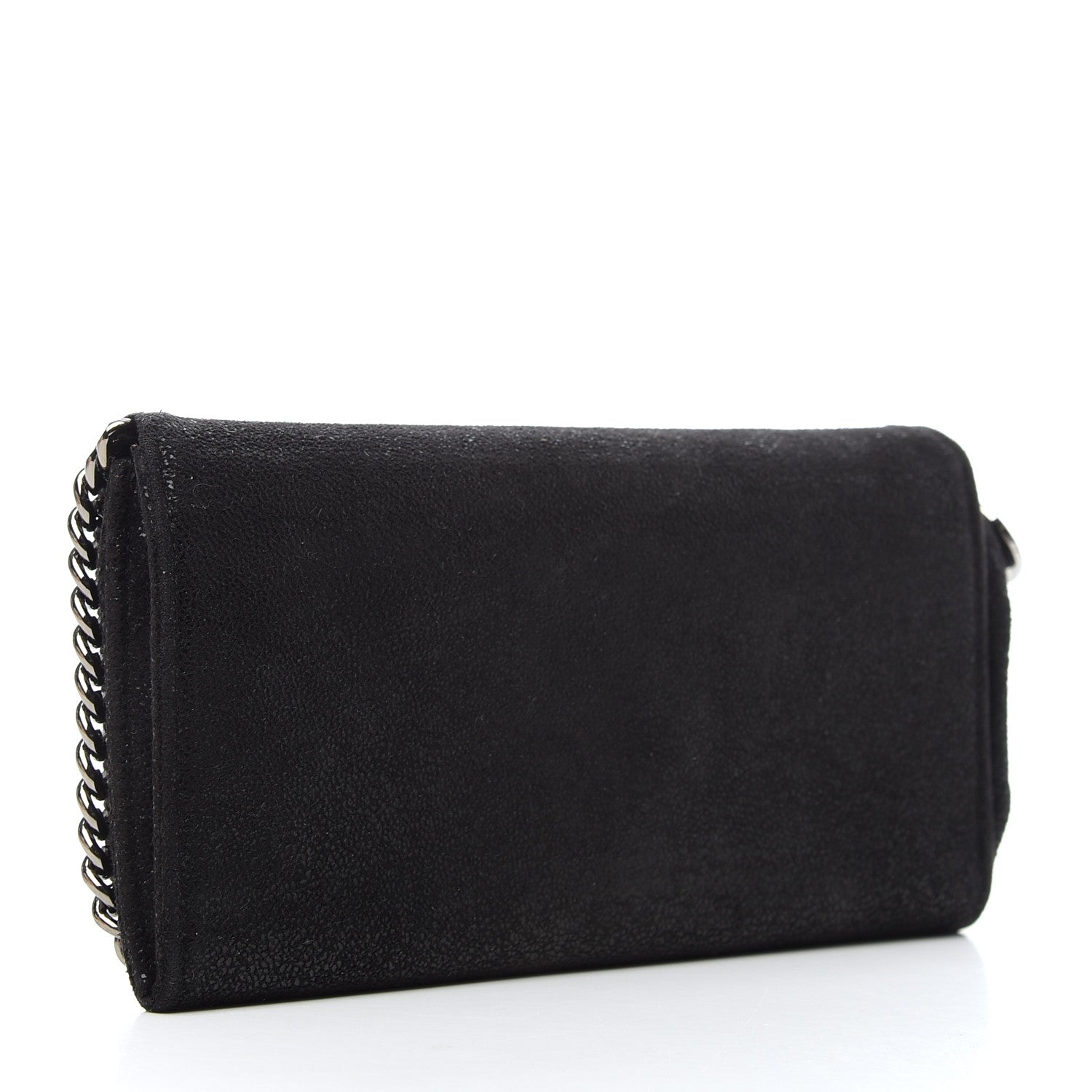 Stella McCartney Shaggy Deer Falabella Flap Wallet Black 3 of 7