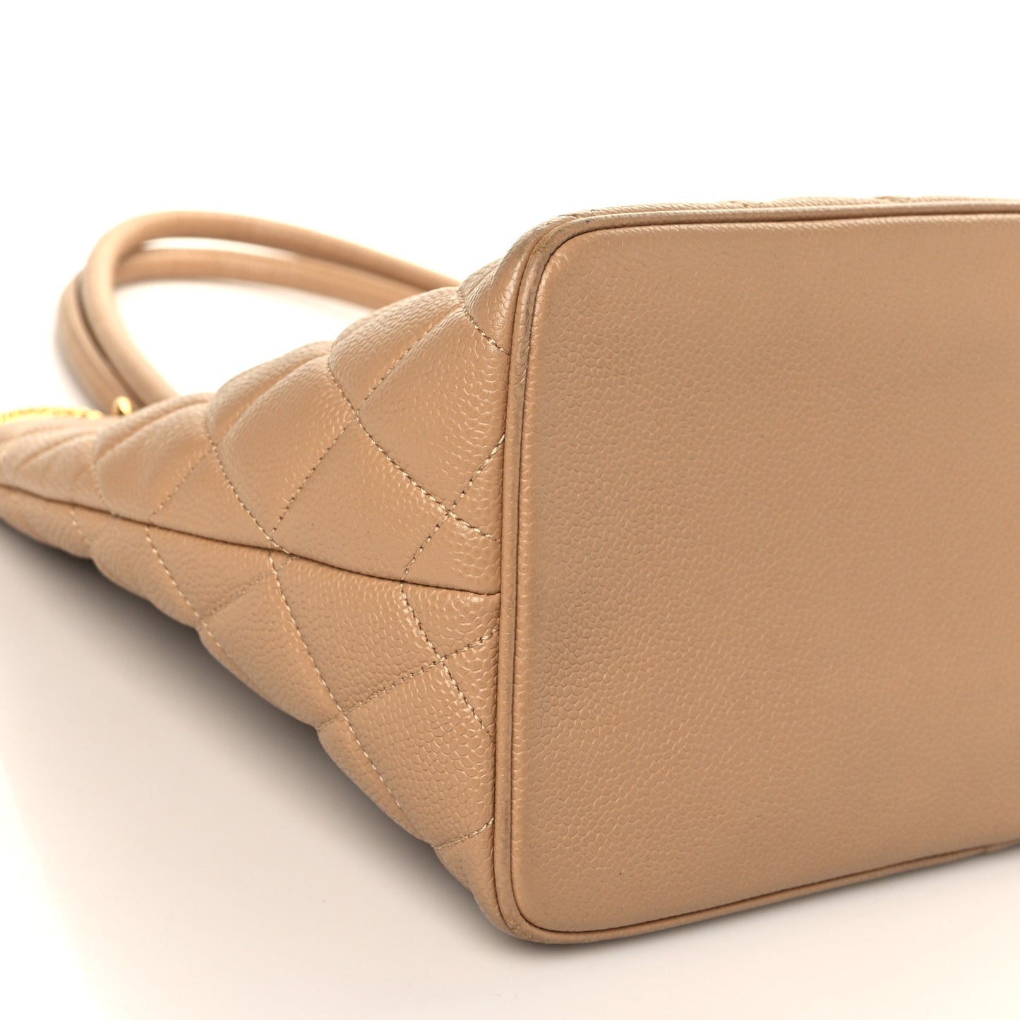 Caviar Quilted Medallion Tote Beige