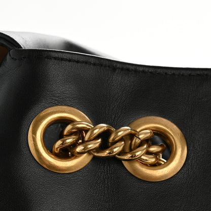 Gucci Calfskin Matelasse Medium GG Marmont Shoulder Bag Black 10 of 11