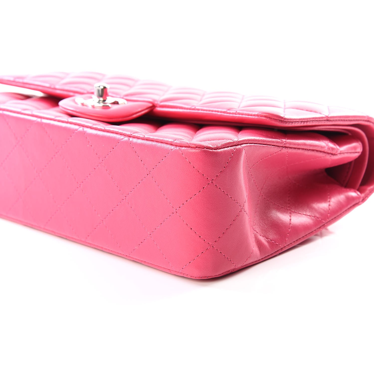 Chanel Lambskin Quilted Medium Double Flap Fuchsia 7 of 10