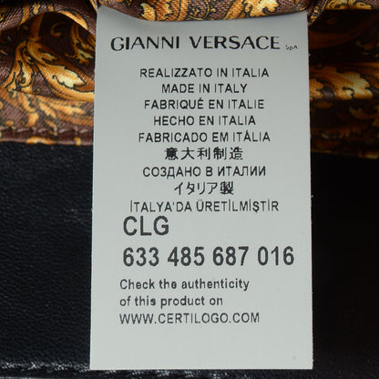 Versace Barocco Quilted Leather Elettra Vanitas Tote Black 9 of 9