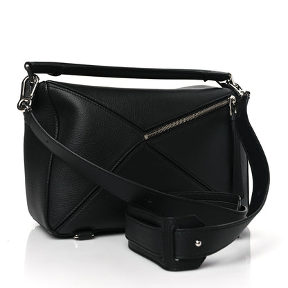Loewe Calfskin Medium Puzzle Bag Black 3 of 8