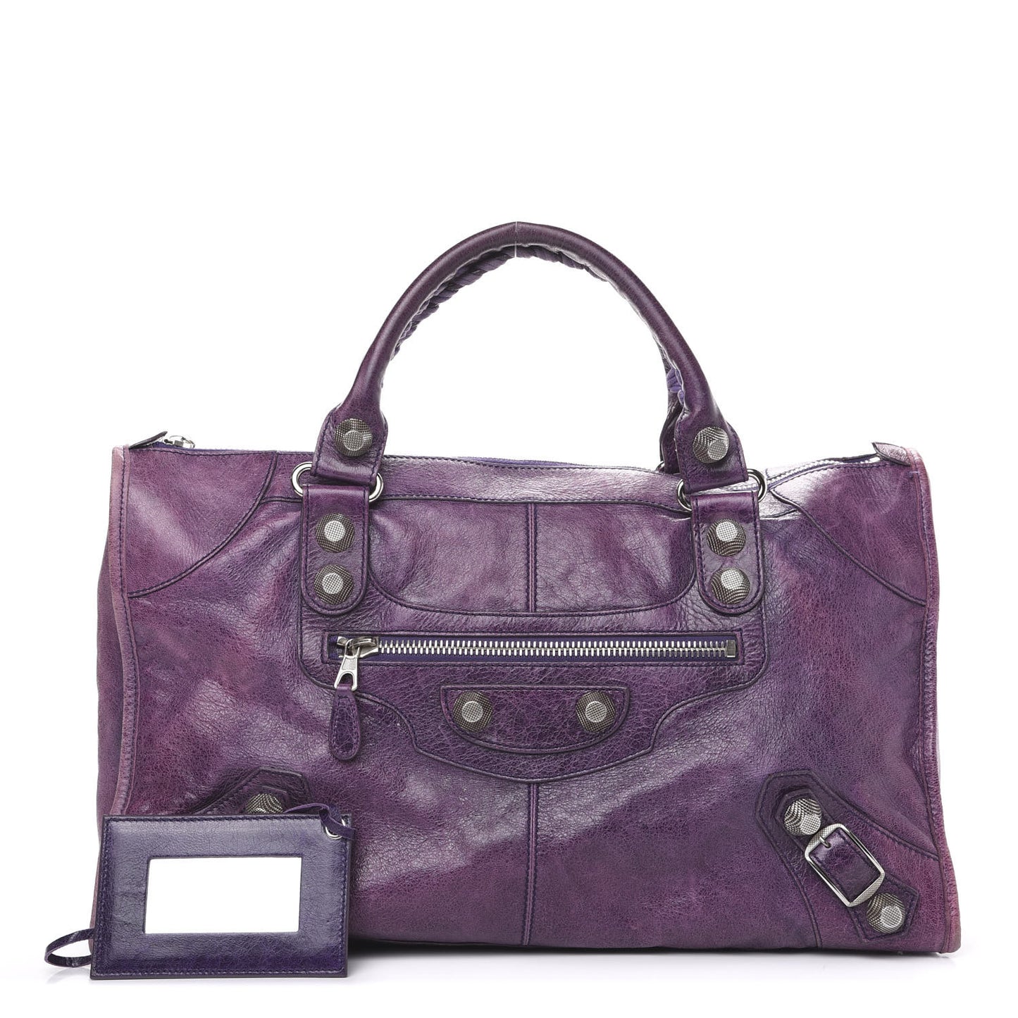 Agneau Giant 21 Silver Hardware Work Raisin