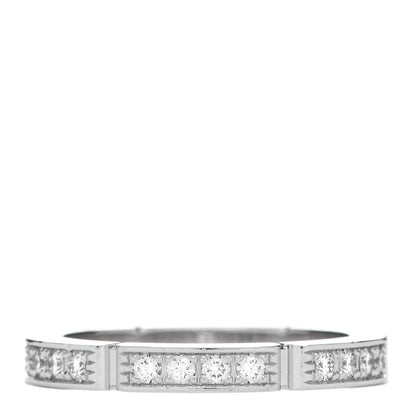 Cartier 18K White Gold Diamond Maillon Panthere Half Diamond Wedding Band Ring 48 4.5 1 of 6