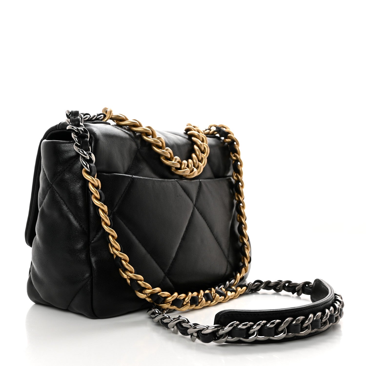 Chanel Goatskin Quilted Medium Chanel 19 Flap Black 2 of 10