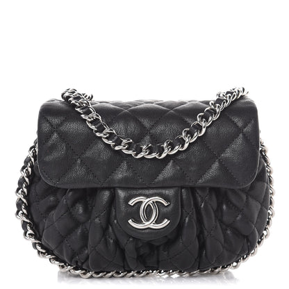 Chanel Washed Lambskin Mini Chain Around Messenger Black 1 of 10