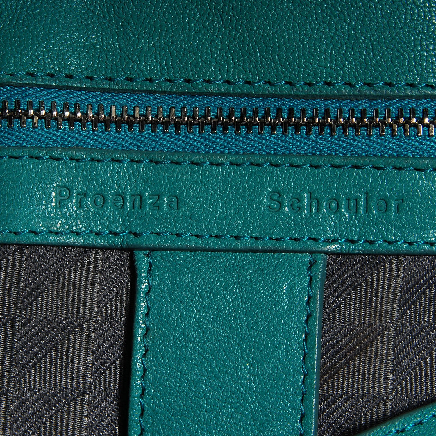 Proenza Schouler Lambskin Medium PS1 Satchel Teal 6 of 13