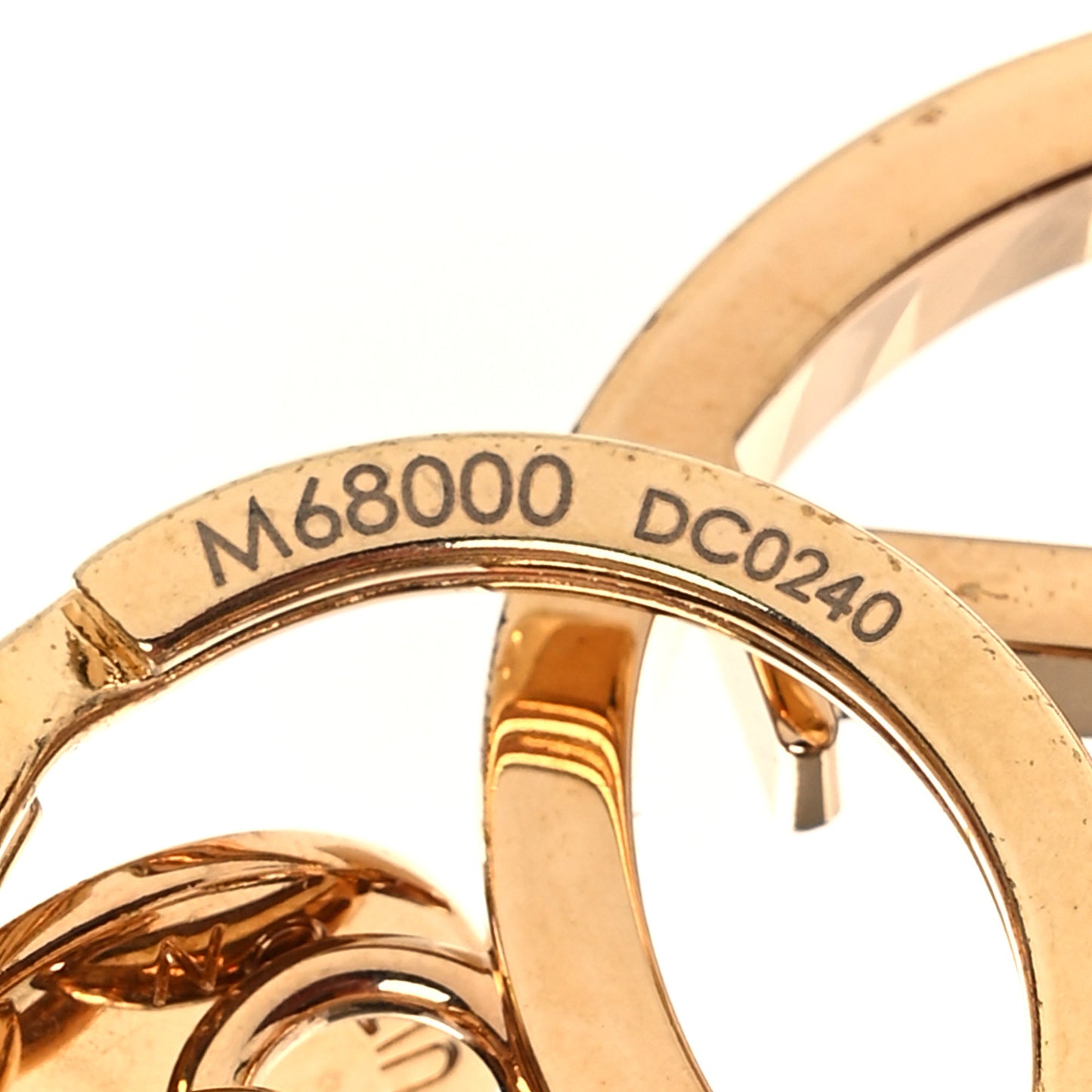 LV Circle Bag Charm Key Holder Gold