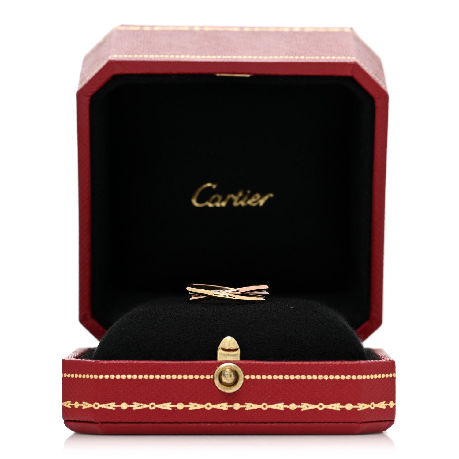 Cartier 18K Pink Yellow White Gold Extra Small Les Must De Cartier Trinity Ring 51 5.75 6 of 6
