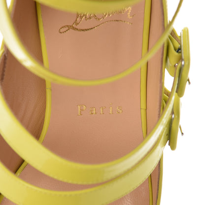 Christian Louboutin Patent Differa 140 Platform Sandals 37.5 Souffre 10 of 12