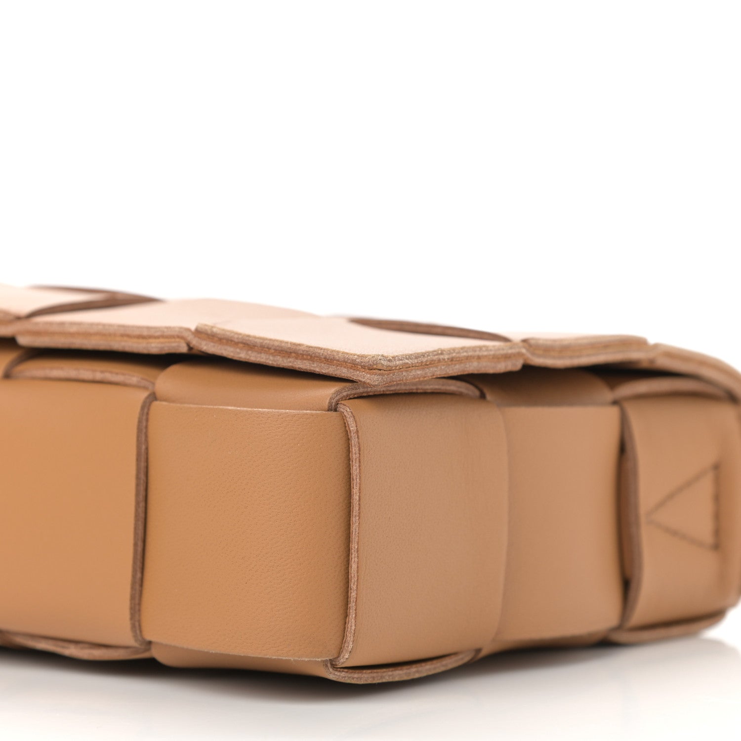 Bottega Veneta Lambskin Maxi Intrecciato Cassette Crossbody Bag Caramel 10 of 10