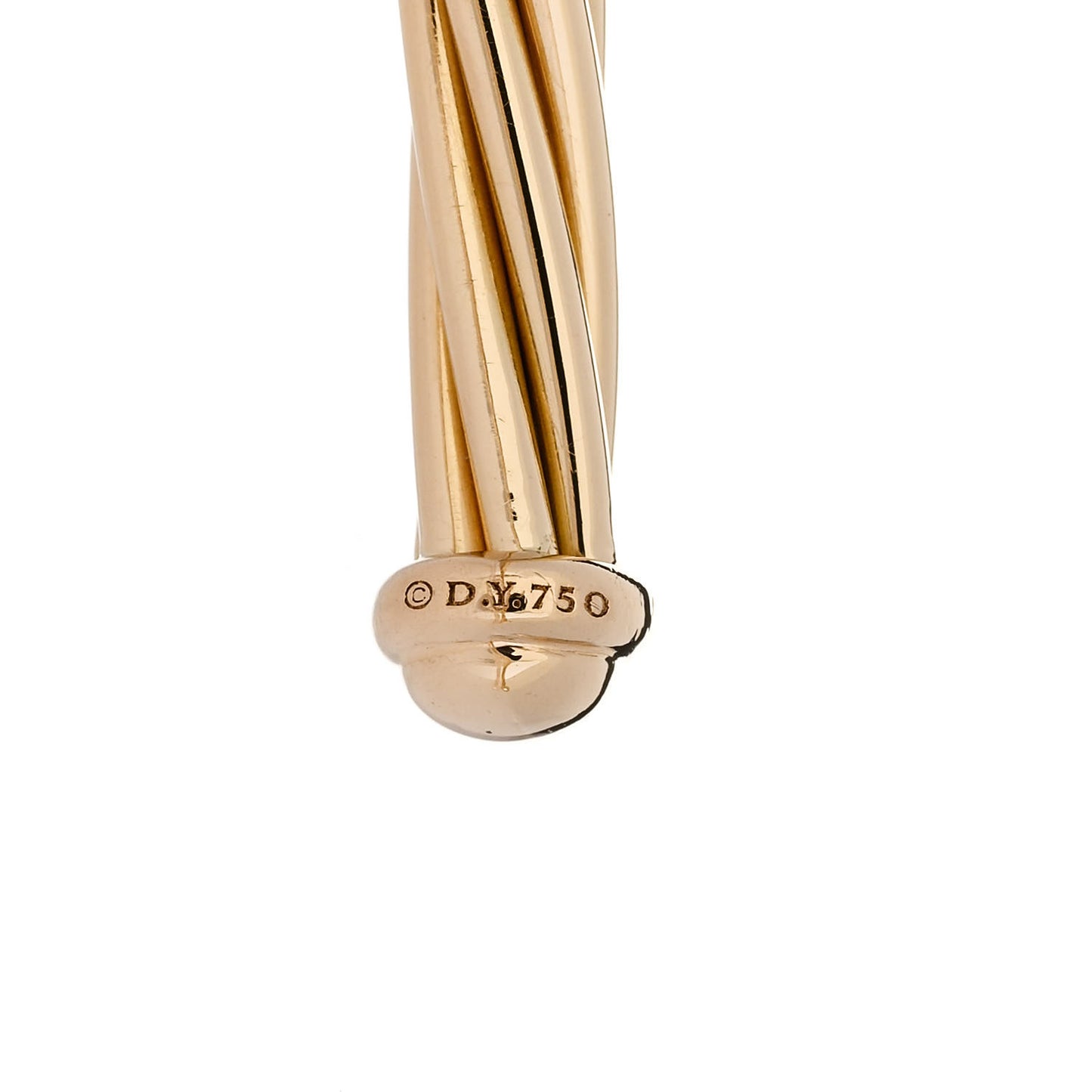 18K Yellow Gold Diamond 4mm Helena Center Station Cuff Bracelet