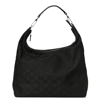 Gucci Nylon Monogram Hobo Black 1 of 20