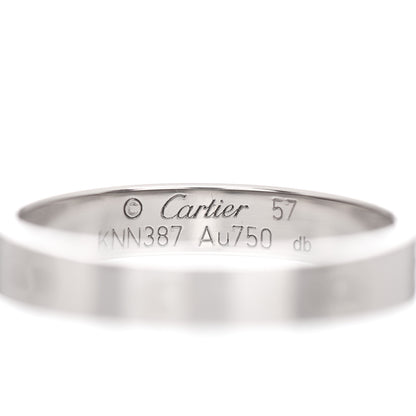 Cartier 18K White Gold 4mm LOVE Wedding Band Ring 57 8 4 of 5