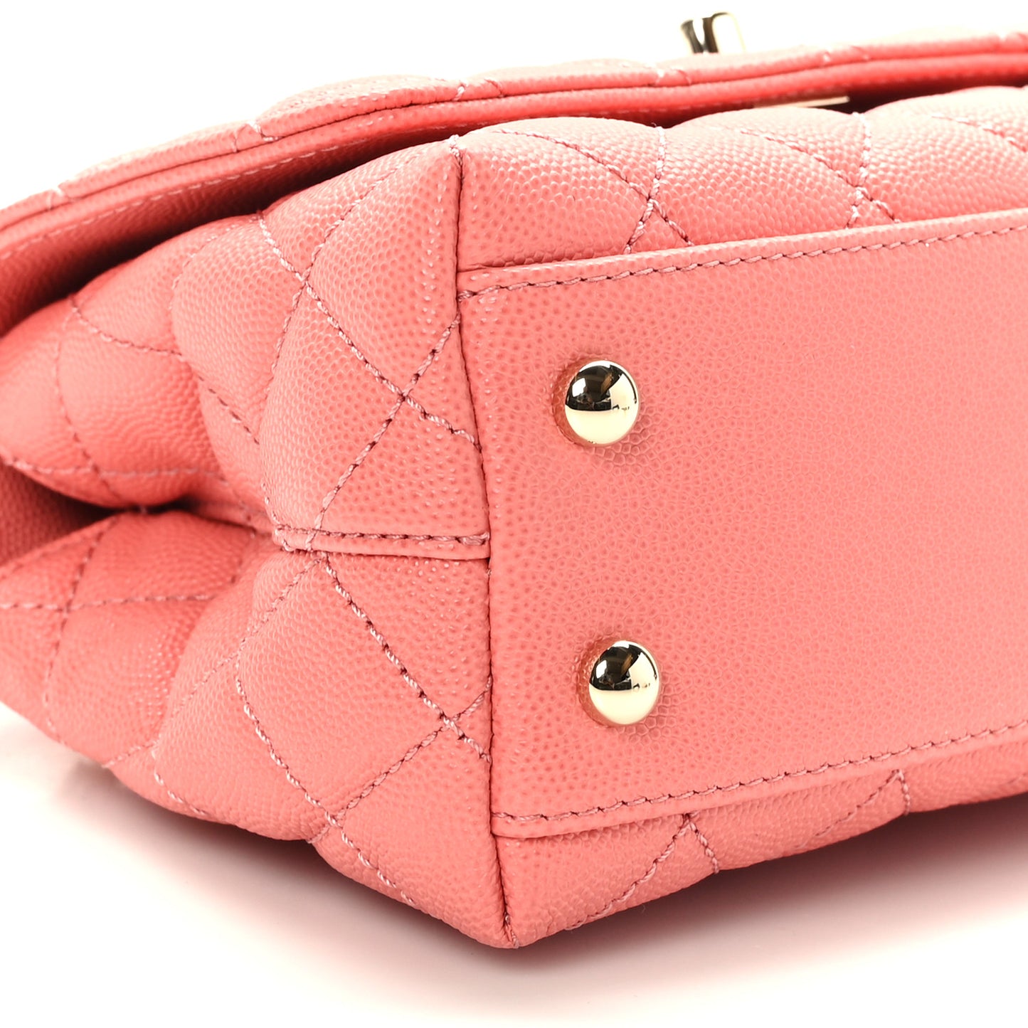 Caviar Quilted Extra Mini Coco Handle Flap Pink