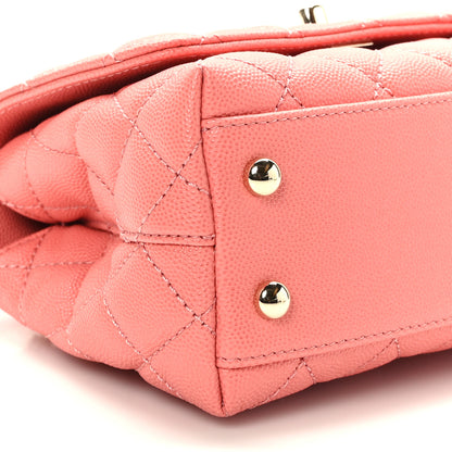 Chanel Caviar Quilted Extra Mini Coco Handle Flap Pink 8 of 10