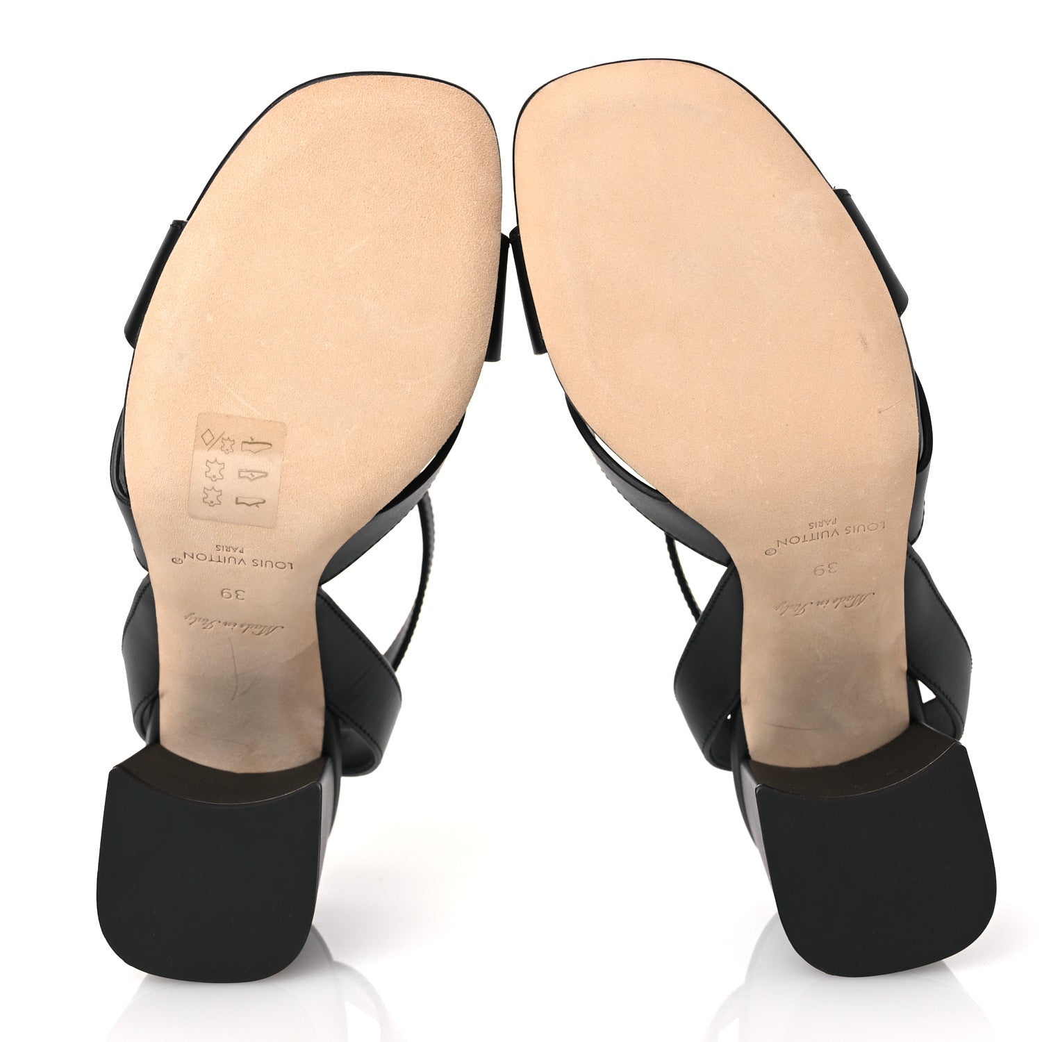 Louis Vuitton Calfskin LV Isola Sandals 39 Black 6 of 10