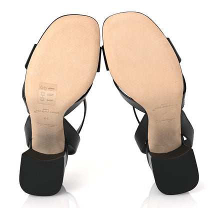 Louis Vuitton Calfskin LV Isola Sandals 39 Black 6 of 10
