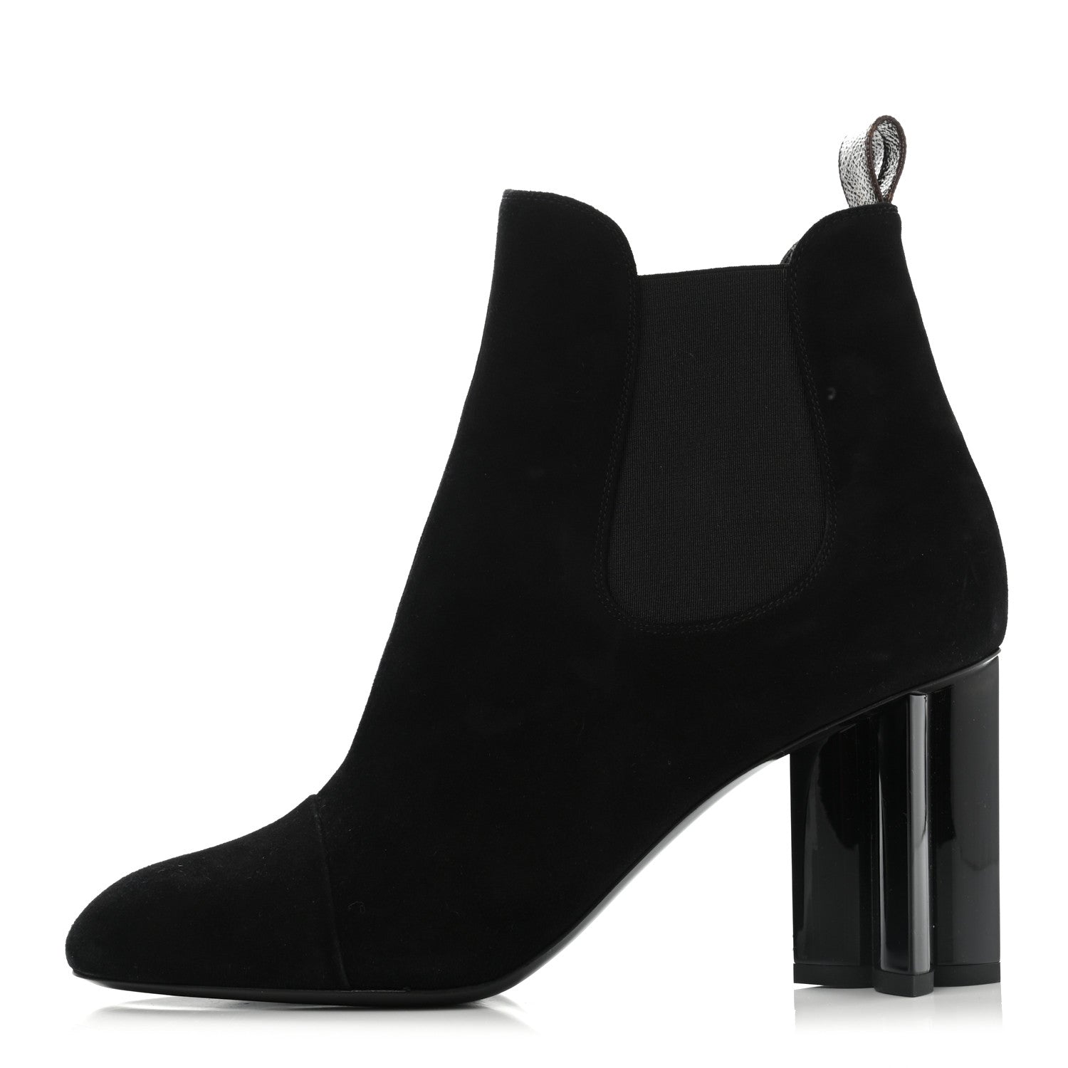 Louis Vuitton Suede Monogram Uniformes Cap Toe Chelsea 80mm Ankle Boots 40 Black 1 of 11