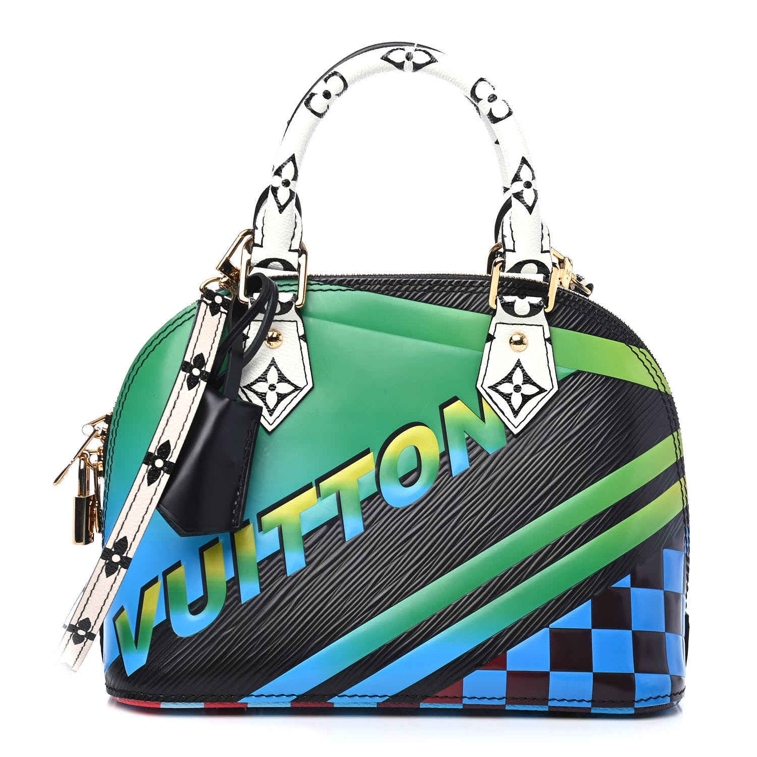 Louis Vuitton Epi Damier Race Alma BB Blue Vert 1 of 8